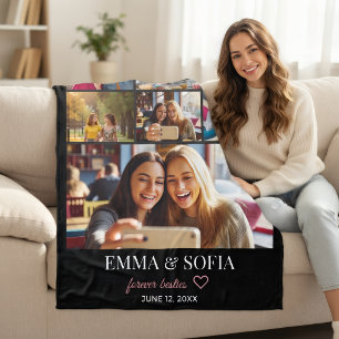 Personalized Photo Collage Birthday Throw Blanket
