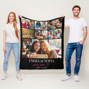 Personalized Photo Collage Birthday Throw Blanket 