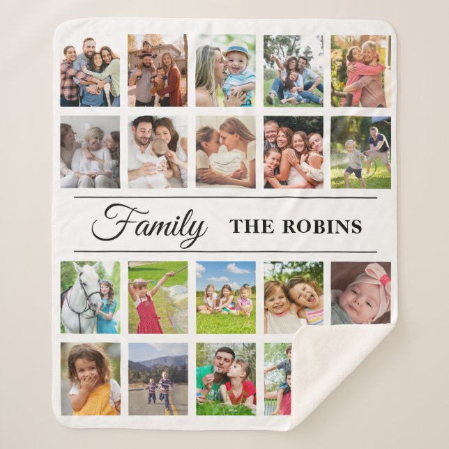Personalized Photo Collage Blanket Photo (Front)
