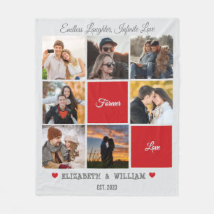Personalized Photo Collage Blanket - Romantic gift