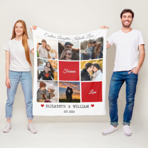 Personalized Photo Collage Blanket - White Version