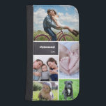 Personalized Photo Collage #blessed chalkboard Samsung S4 Wallet Case<br><div class="desc">Protect your phone and choose your most beloved photos to cover this wallet phone case. Easily customize the images,  text,  and initials.</div>