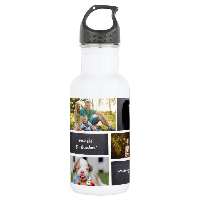 Personalized, Photo Collage, Custom 532 Ml Water Bottle (Front)