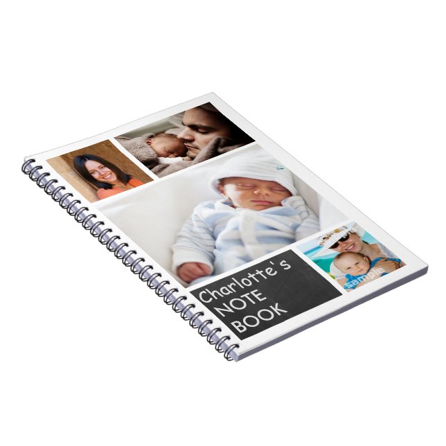 Personalized Photo Collage Custom DIY Notebook (Right Side)