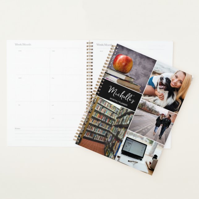 Personalized Photo Collage custom Monthly planner (Display)