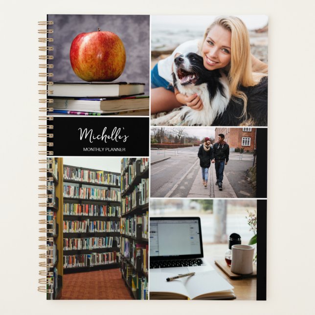 Personalized Photo Collage custom Monthly planner (Front)