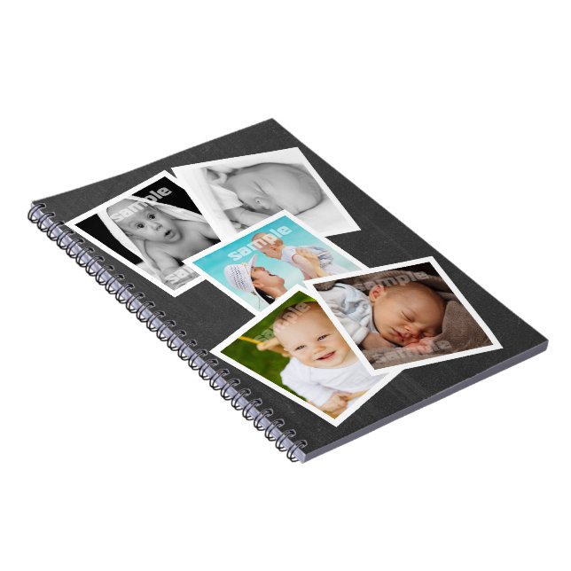 Personalized Photo Collage Customizable Notebook (Right Side)