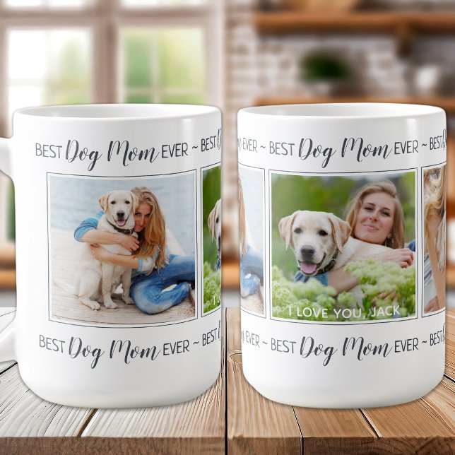Personalized Photo Collage Dog Mom Coffee Mug (Creator Uploaded)
