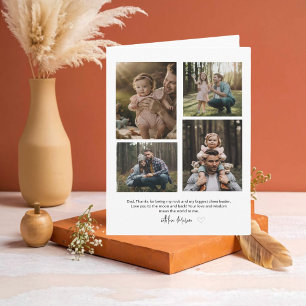 Personalized photo collage Father's Day Card