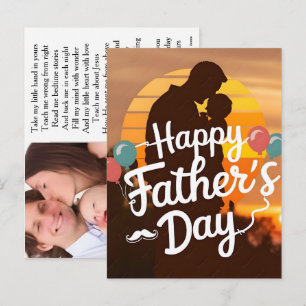 Personalized Photo Collage First Fathers Day Keep Holiday Postcard