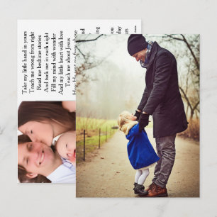Personalized Photo Collage First Fathers Day Keep Holiday Postcard