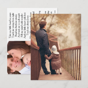 Personalized Photo Collage First Fathers Day Keep Holiday Postcard