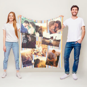 Personalized Photo Collage Fleece Blanket