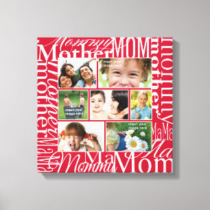 Personalized Photo Collage for Mom Canvas Print