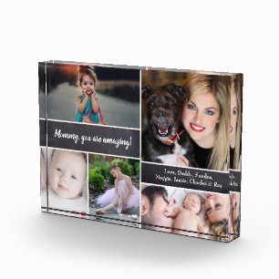 Personalized Photo Collage for Mommy, chalkboard