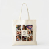 Personalized Photo Collage Friends Family Tote Bag (Front)