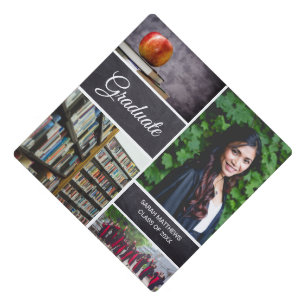 Personalized, Photo Collage, Graduate Graduation Cap Topper