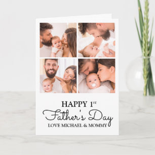 Personalized Photo Collage Happy First Fathers Day Card