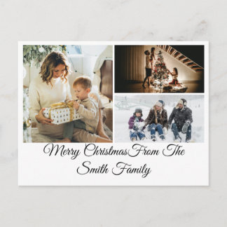 Personalized Photo Collage Holiday Postcard