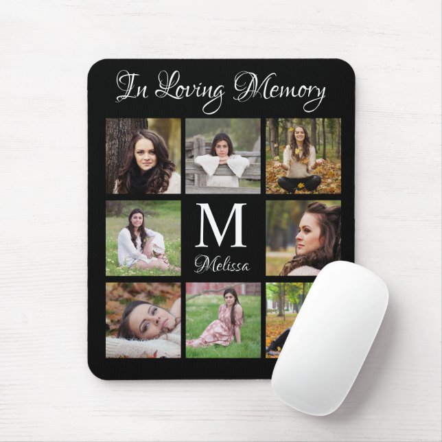Personalized Photo Collage In Loving Memory Mouse Pad (With Mouse)