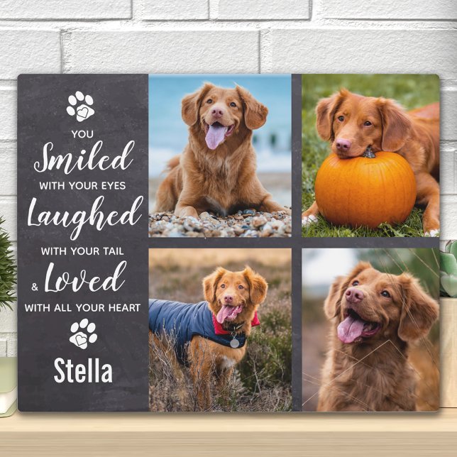 Personalized Photo Collage Keepsake Pet Memorial Plaque (Creator Uploaded)