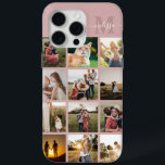 Personalized Photo Collage Monogram iPhone 15 Pro Max Case<br><div class="desc">Personalized Photo Collage Monogram iPhone Case</div>