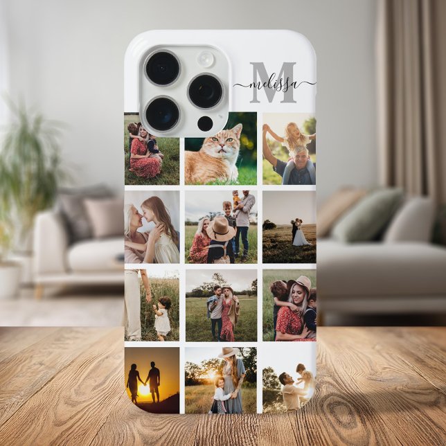 Personalized Photo Collage Monogram Case-Mate iPhone Case (Creator Uploaded)