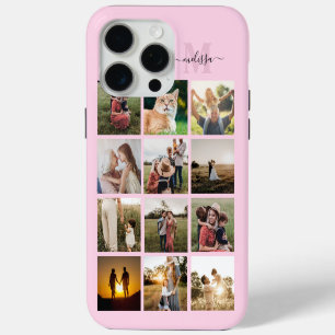 Personalized Photo Collage Monogram iPhone 15 Pro Max Case