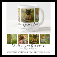 Personalized Photo Collage Mug with Custom Names