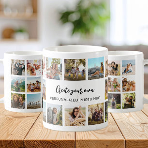 Personalized Photo Collage Mug With Custom Text