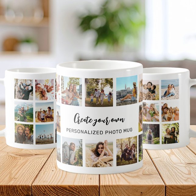Personalized Photo Collage Mug With Custom Text (Creator Uploaded)
