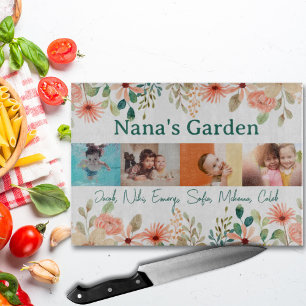 Personalized Photo Collage Nana Grandma's Garden  Cutting Board