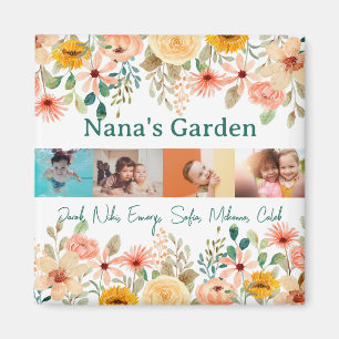 Personalized Photo Collage Nana Grandma's Garden  Magnet
