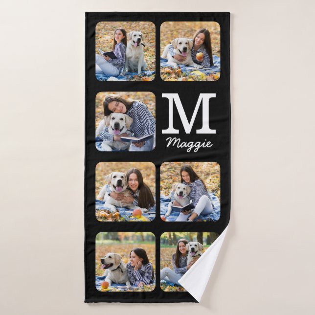 Personalized Photo Collage Pet Lover Dog Bath Towel (Bath Towel)