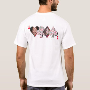 Personalized Photo Collage Playing Card Poker T-Shirt