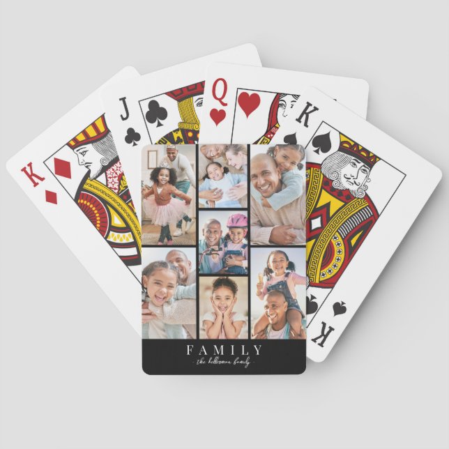 Personalized Photo Collage Playing Cards (Back)