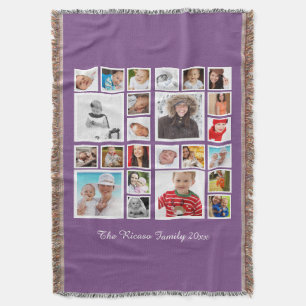 Personalized Photo Collage Throw Blanket