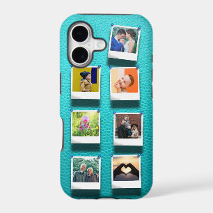 Personalized Photo Collage Turquoise Girly Trendy