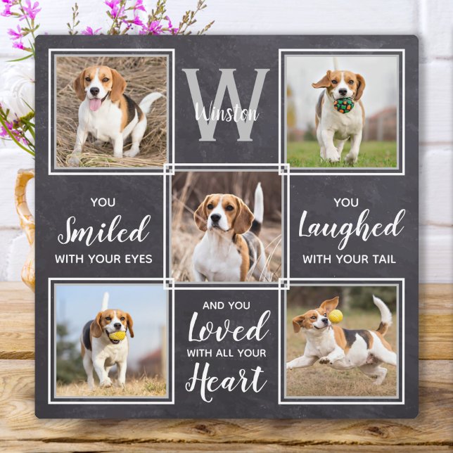 Personalized Photo Collage Unique Pet Memorial Plaque (Creator Uploaded)