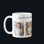 Personalized Photo Collage We Love You Text Mug<br><div class="desc">Customizable photo mug, the perfect gift for moms and grandmas alike! With space for four cherished photos and the option to personalize the text, this mug allows you to create a truly unique and heartfelt gift. Whether celebrating Mother's Day, a birthday, or simply expressing your love and appreciation, our photo...</div>