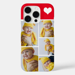 Personalized Photo Collage With Heart iPhone 16 Pro Case