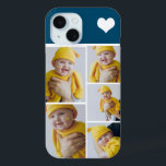 Personalized Photo Collage With Heart iPhone 15 Case<br><div class="desc">Make a Personalized Photo keepsake phone case with love heart detail from Ricaso - add your own photographs - photo collage keepsake gifts

available for many styles - choose your option in the drop down menu</div>