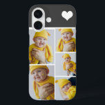 Personalized Photo Collage With Heart iPhone 16 Case<br><div class="desc">Make a Personalized Photo keepsake phone case with love heart detail from Ricaso - add your own photographs - photo collage keepsake gifts

available for many styles - choose your option in the drop down menu</div>