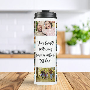 Personalized Photo Collage With Quote Thermal Tumbler