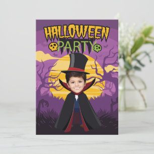 Personalized Photo Costume Party Halloween Kids  Invitation