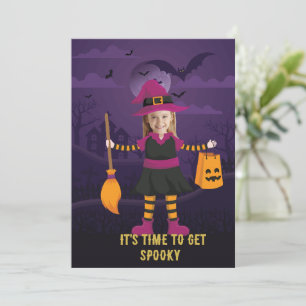 Personalized Photo Costume Party Halloween Kids  Invitation