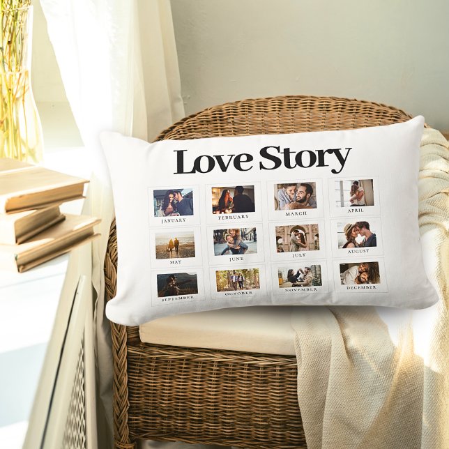 Personalized Photo Couples Valentines Anniversary  Lumbar Pillow (Creator Uploaded)