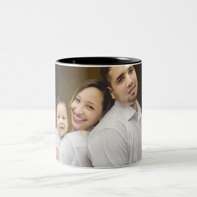 Personalized Photo Custom Add Your Image Two-Tone Coffee Mug (Center)