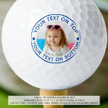 Personalized Photo Custom Blue Text Golf Balls<br><div class="desc">Easily create a unique, personalized golf ball with your photo and custom text for the golf enthusiast you know in your choice of colours (shown in blue). ASSISTANCE: For help with design modification or personalization, colour change, transferring the design to another product or if you would like coordinating items, contact...</div>