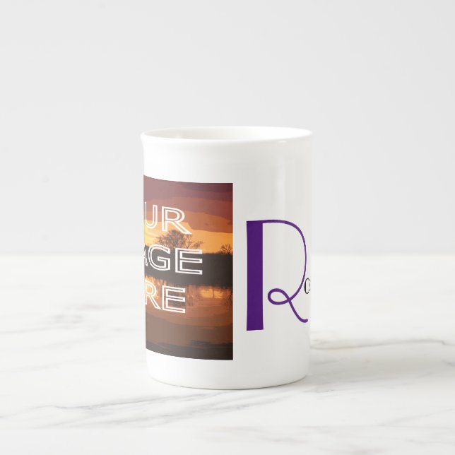 Personalized Photo Custom Bone China Coffee Mug (Front)
